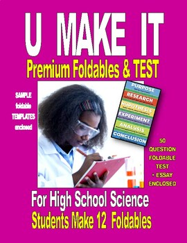 Preview of U MAKE IT - FOLDABLES + 50 Question TEST and Answer Key 45-PAGES