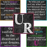 U R Bulletin Board - Chalkboard - Self Esteem and Positive Words