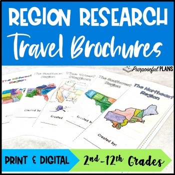 Preview of U.S. 5 Regions Research Travel Brochure Project - Digital & Print Templates