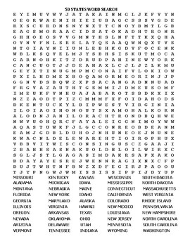 50 States Word Search Answer Key Muse Printables → Waltery Learning