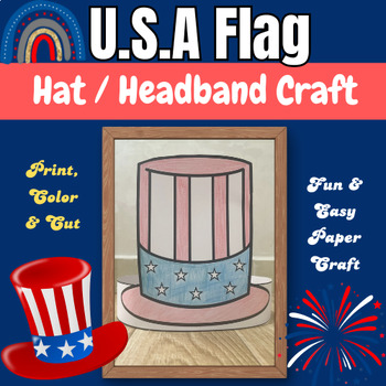 Preview of U.S.A Flag Day Hat/Headband Craft / Memorial Day / Patriotic Activities