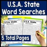 U.S.A State Word Search: 50 States Word Search {5 US State