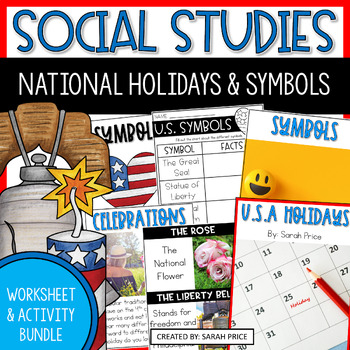 Preview of U.S.A. Symbols & American National Holidays Activities - Social Studies Lessons