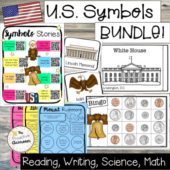 Preview of U.S. (American) Symbols Thematic Unit for Reading, Writing, Math, Social Studies