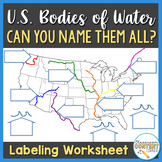 U.S. Bodies of Water Map