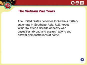 Preview of U.S. Chapter 30 Lesson: The Vietnam War Years