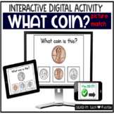 U.S. Coin Picture Match Digital Task Cards | Money Boom Cards