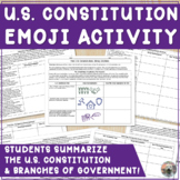 U.S. Constitution & Branches of Government EMOJI Activity