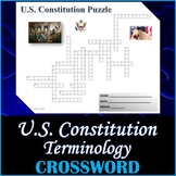 Constitution Crossword Puzzles Worksheets Teaching Resources Tpt