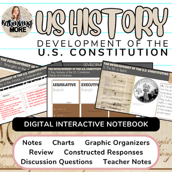 Preview of U.S. Constitution: DIGITAL and INTERACTIVE Unit