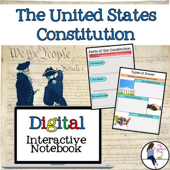 Preview of U.S. Constitution Digital Interactive Notebook for Google Drive