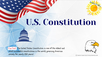 Preview of Awesome Constitution Activity Pack with Worksheets and Writing Activities!