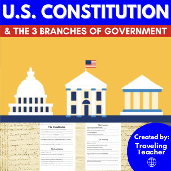 Preview of U.S. Constitution & Three Branches of Government: Review Sheet Assessment