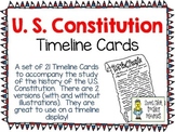 U.S. Constitution Timeline Cards ~ Perfect for Constitutio