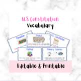 U.S Constitution Vocabulary Flash-Cards - 7 Vocabulary words.