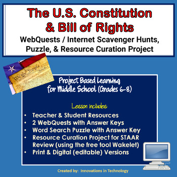 US Constitution and Bill of Rights Activities