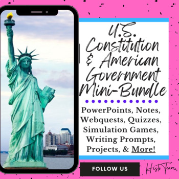 Preview of U.S. Constitution and Government Mini-Bundle: PowerPoints, Notes, Activities