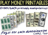 U.S. Currency - PLAY MONEY PRINTABLE MANIPULATIVES (ALL CO