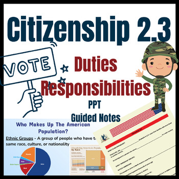 Preview of U.S. Duties & Responsibilities | Citizenship Guided Notes PPT