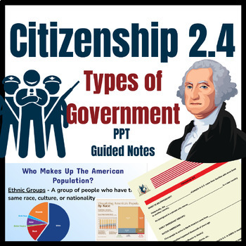 Preview of Types of Government| Citizenship Guided Notes PPT