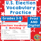 U.S. Election Vocabulary Activities & Quiz | Print & Digit
