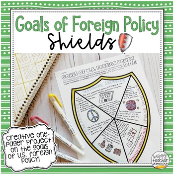 Preview of Goals of U.S. Foreign Policy Creative One-Pager Project for Civics