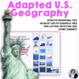 U S Geography Adapted Books and Language Activities