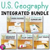 U.S. Geography & ELA Integrated Bundle: Reading, Writing &