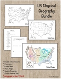 U.S. Geography PowerPoint and Map Activity Bundle