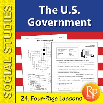 Preview of U.S. GOVERNMENT - Branches of Government | Constitution | Distance Learning