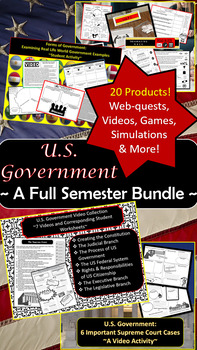 Preview of U.S. Government BUNDLE | Constitution | 20 High- Interest Interactive Activities