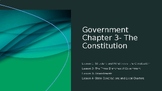 U.S. Government Chapter 3- The Constitution Power Point