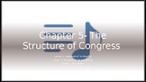 U.S. Government Chapter 5- The Structure of Congress PowerPoint