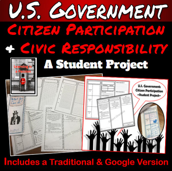 Preview of U.S Government | Citizen Participation & Civic Responsibility | Creative Project