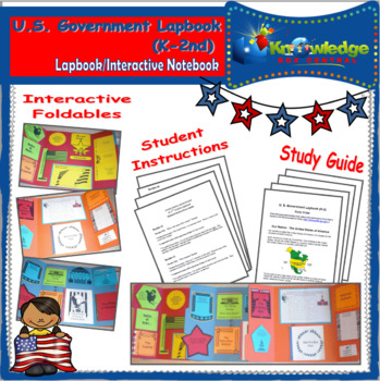Preview of U.S. Government Lapbook / Interactive Notebook (K-2nd) - EBOOK