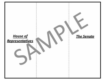 Preview of U.S. Government - Legislative Branch Critical Thinking Pack