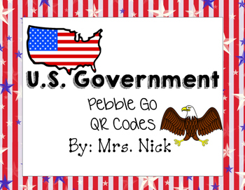 Preview of U.S. Government QR Pebble Go Cards
