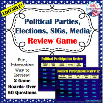 Preview of Political Participation, Elections, Parties, Media, and SIGs Review Game