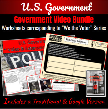 Preview of U.S. Government | Civics | Constitution | "We the Voter" Video Activities