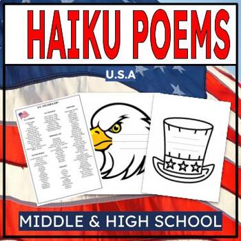 Preview of U.S. Haiku Poem Activity for Middle and High School