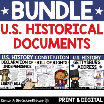 Preview of U.S. Historical Documents Activities and Worksheets Bundle