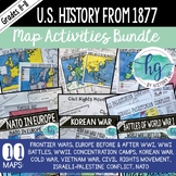 American History 1877-Present Map Activities Bundle for U.