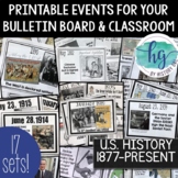 U.S. History 1877-Present Timeline Printable Bundle for Bu