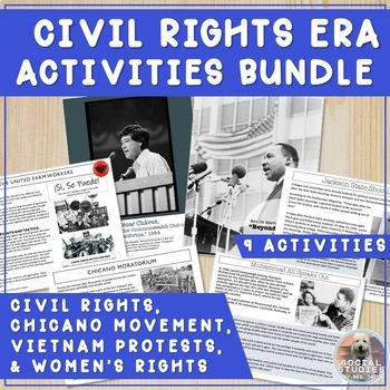 Preview of U.S. History 1960s-1970s Civil Rights Era BUNDLE: Vietnam, Chicano Movement, etc