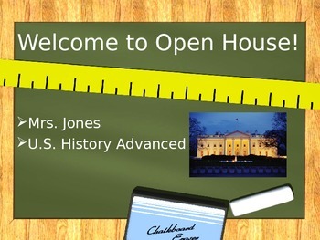 Preview of U.S. History Advanced Open House Power Point