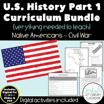 Preview of U.S. History Bundle Part 1 -  Lesson Plans & Activities - Entire Year!