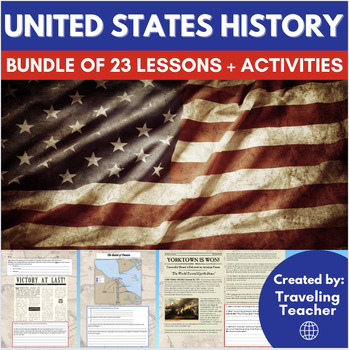 Preview of U.S. History Bundle: Reading Passages + Activities, Printables, Assessments