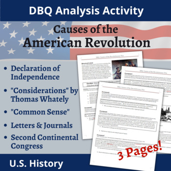 Preview of U.S. History | Causes of the American Revolution - DBQ Reading Activity