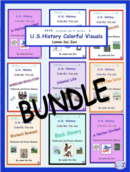 Preview of U.S. History Colorful Visuals BUNDLE