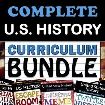 Preview of 2 - U.S. History Curriculum - American History Curriculum - Full Year - Google